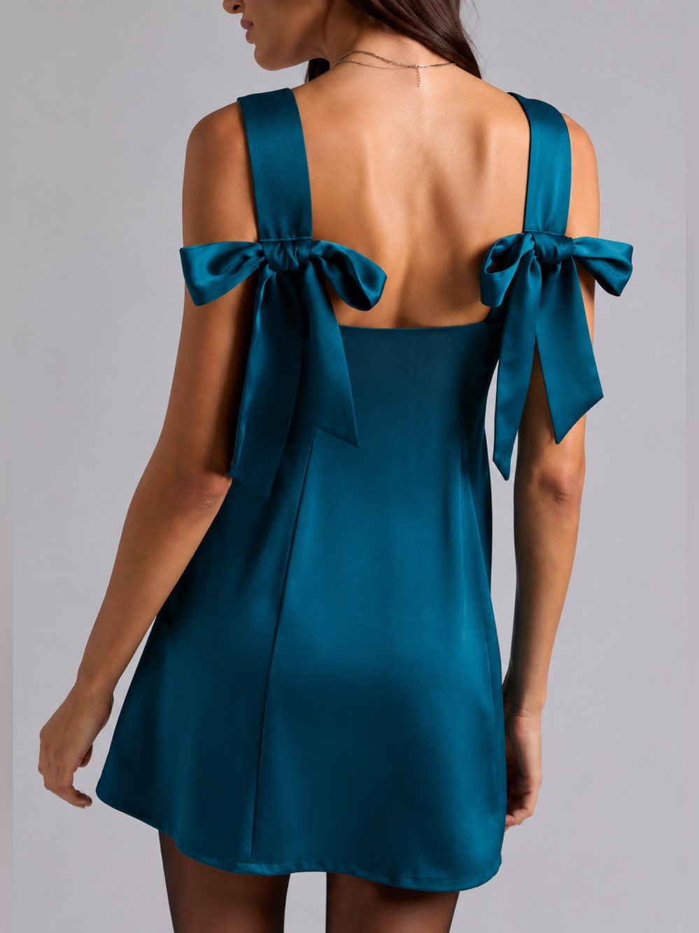 Urban Outfitters teal satin mini dress, XS